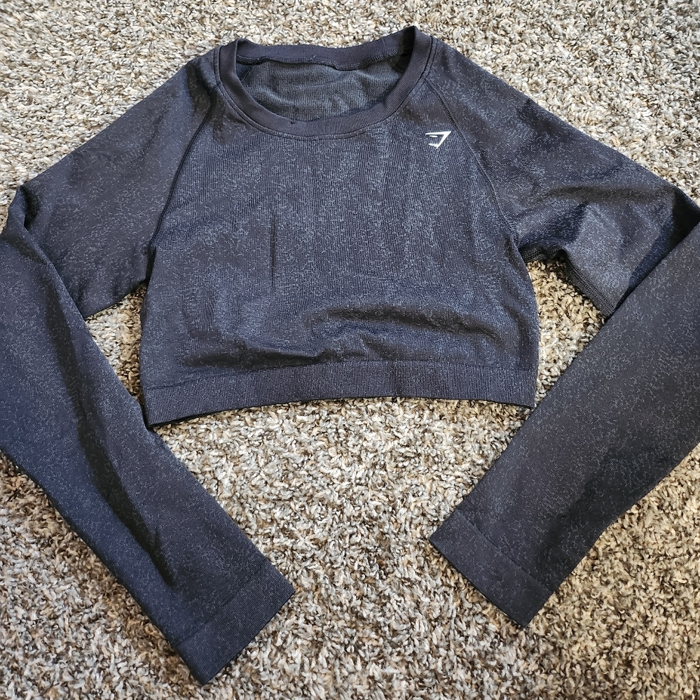 Gymshark Black Long Sleeve Crop Top